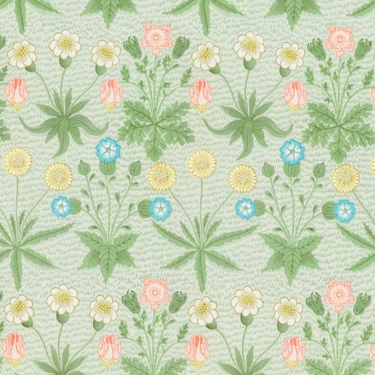 1012 - Daisy Wallpaper - Daisy Green by Morris Collections