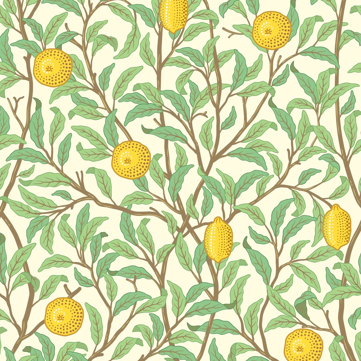 1044 - Lemon Tree Wallpaper - Porcelain by Morris Collections