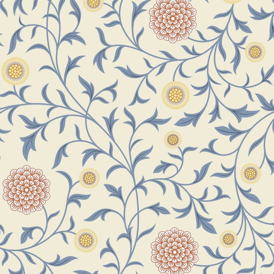 1050 - Scroll Wallpaper - Scroll Cream by Morris Collections