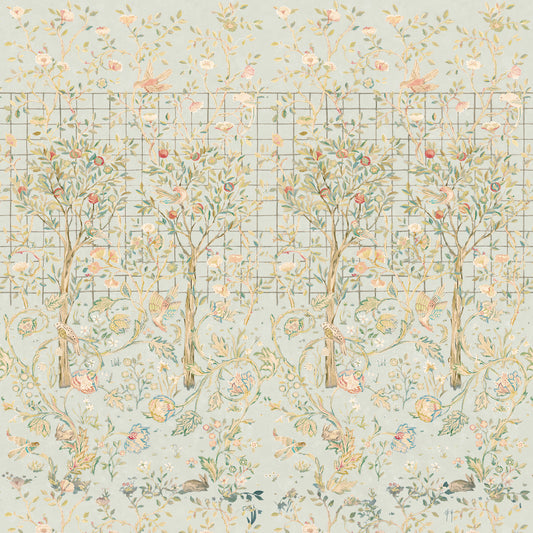 1053 - Melsetter Wide Width Wallpaper - Panel - Melsetter Grey by Morris Collections