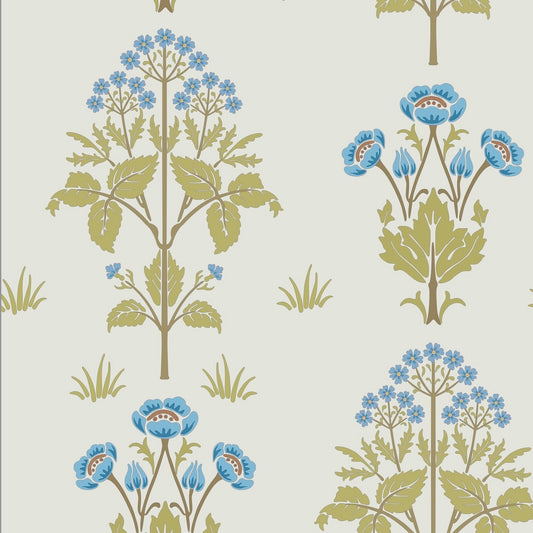 1056 - Meadow Sweet Wallpaper - Meadow Blueberry by Morris Collections