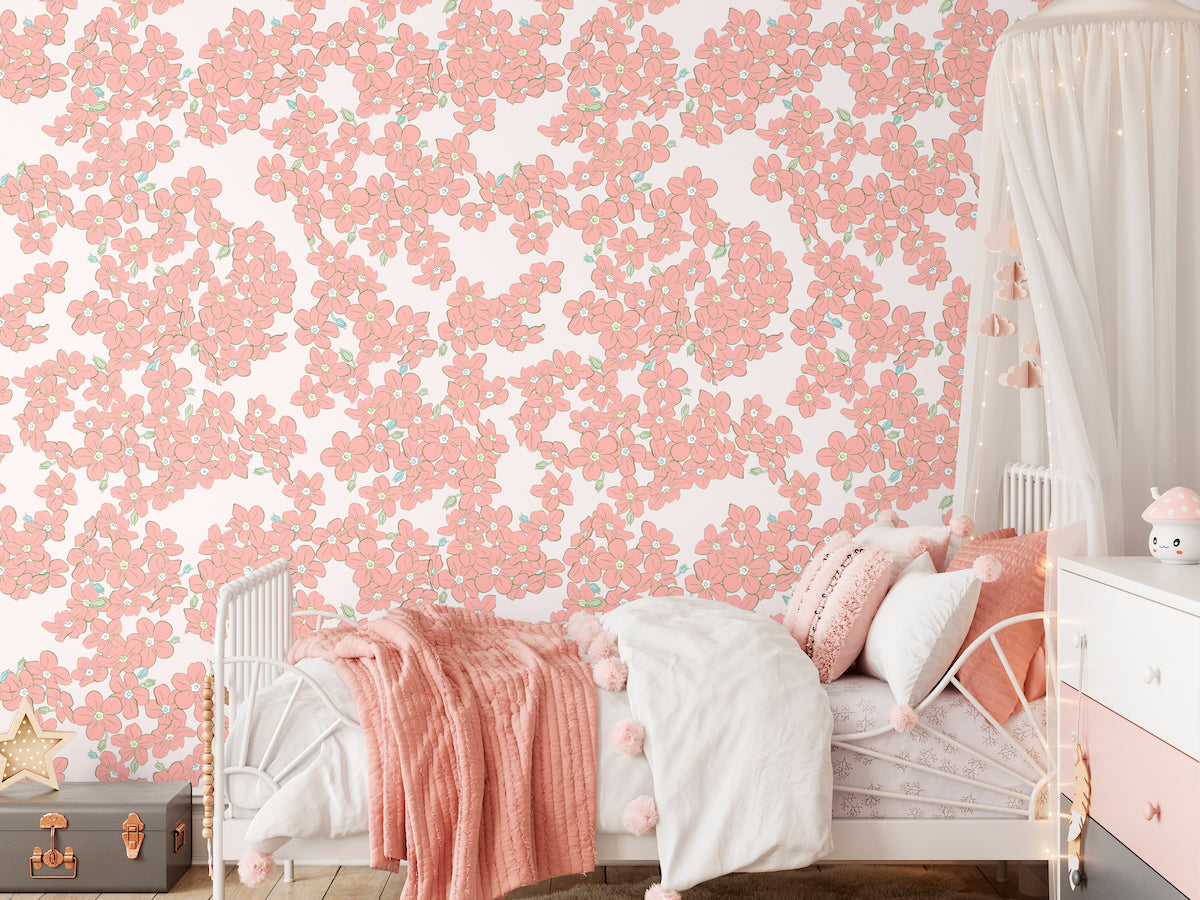 1137 - Anemone Wallpaper - Pink by Morris Collections
