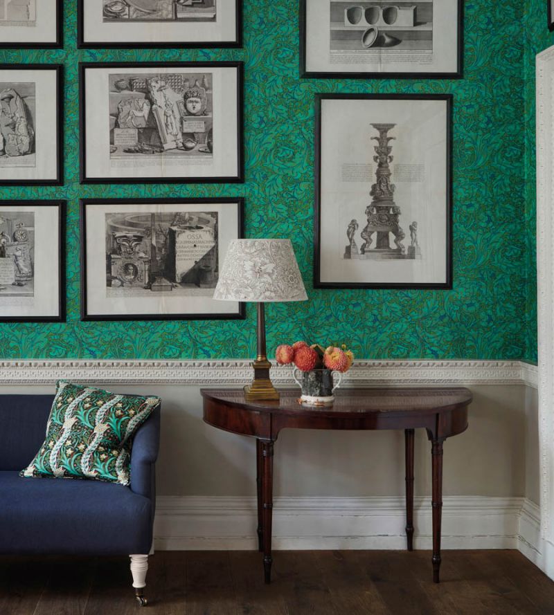 Bachelors Button Wallpaper - Silver - 214735 - Morris & Co - Premier Wallcovering