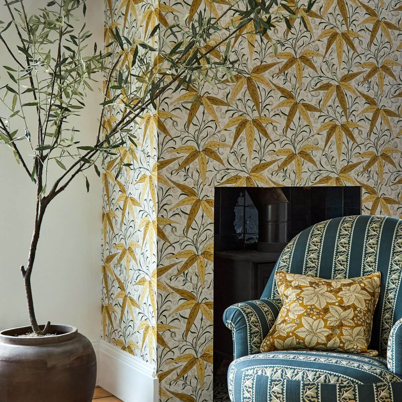 Bamboo Wallpaper - Sunflower - 217358 - Morris & Co - Premier Wallcovering