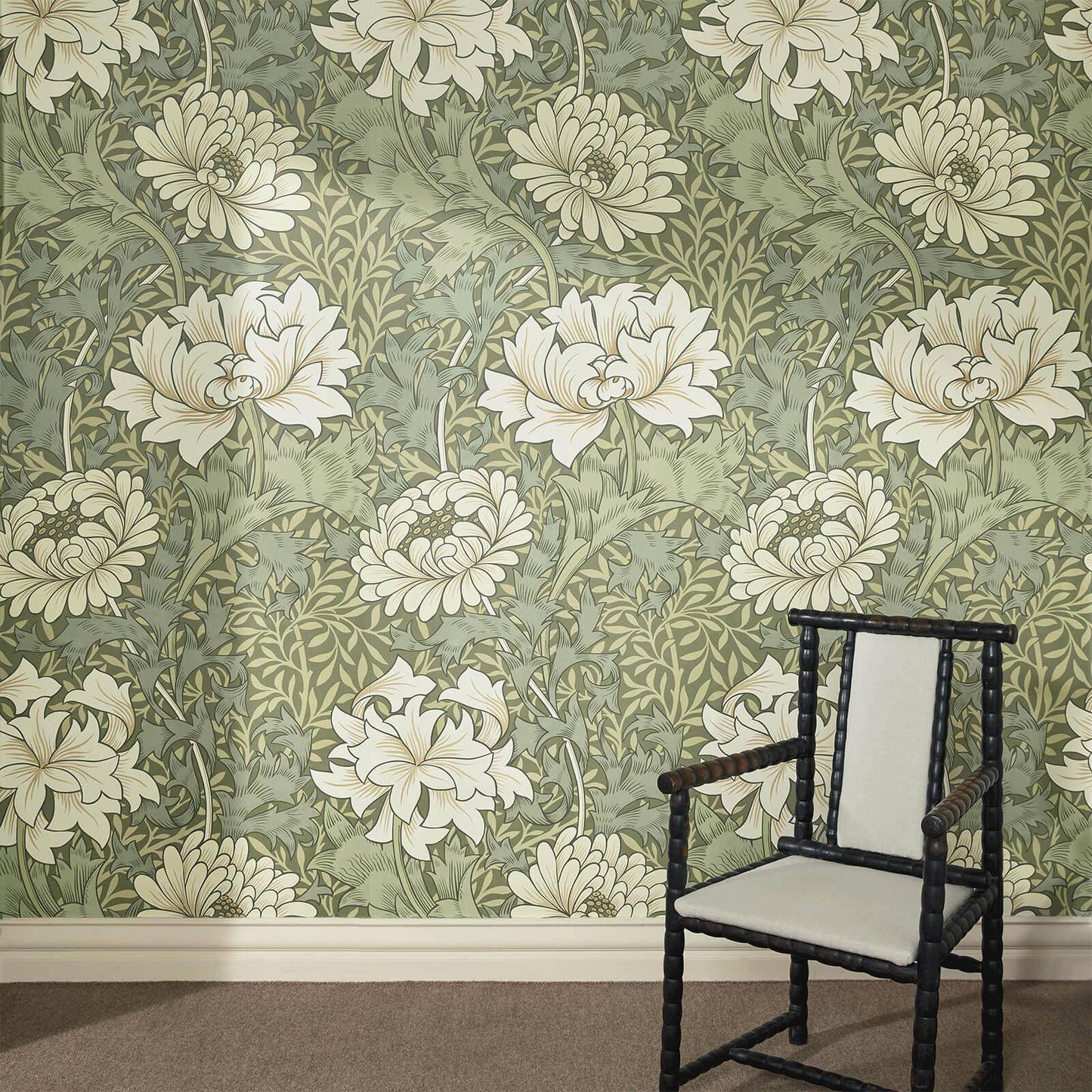 Chrysanthemum Magna Wallpaper - Sap - House of Hackney - 1 - WA - CHM - DI - SAP - XXX - Premier Wallcovering