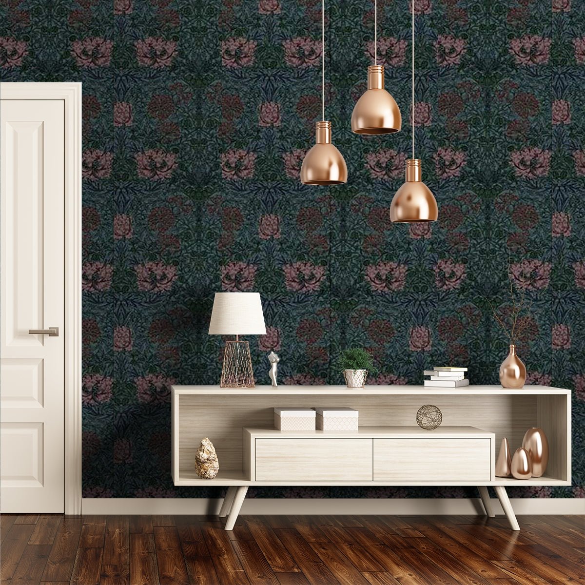 Honeysuckle Wallpaper - Petrol - House of Hackney - 1 - WA - HON - DI - PET - XXX - Premier Wallcovering