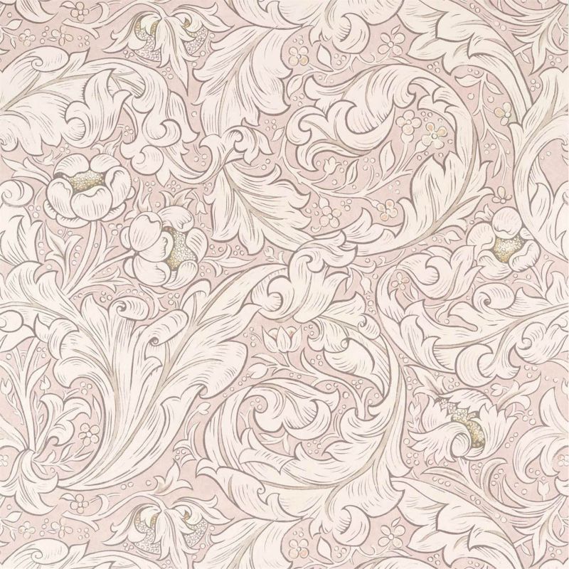 Pure Bachelors Button Wallpaper - Faded Sea Pink - 216553 - Morris & Co - Premier Wallcovering