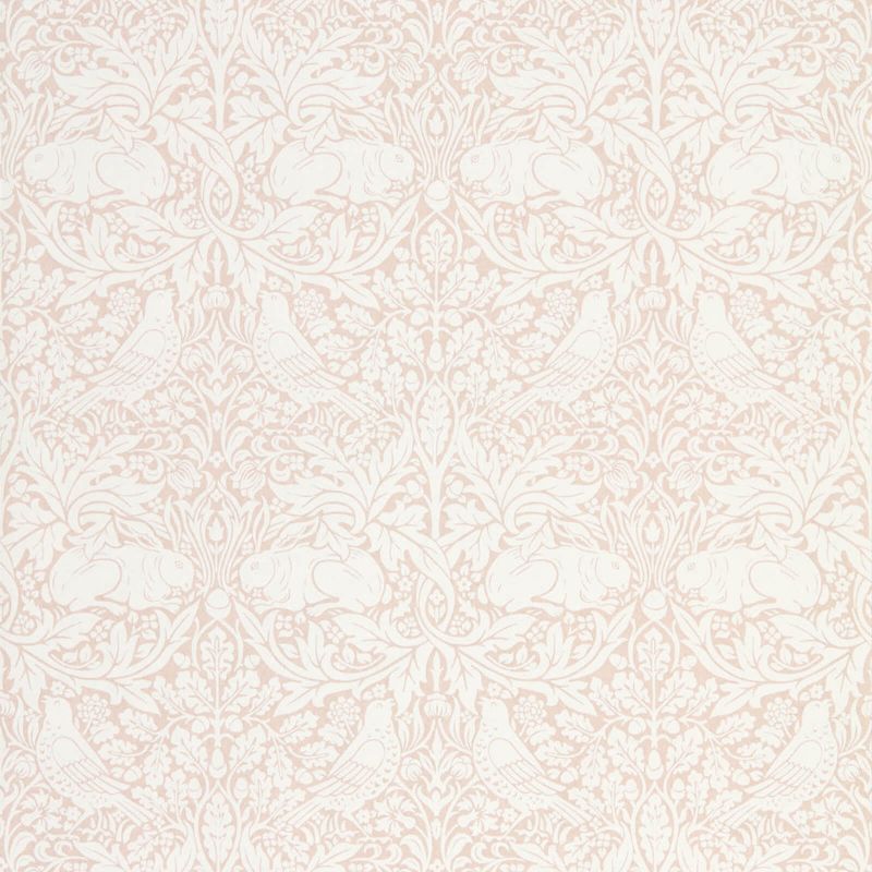 Pure Brer Rabbit Wallpaper - Faded Sea Pink - 216533 - Morris & Co - Premier Wallcovering