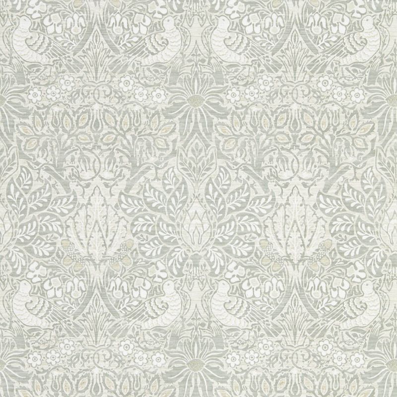 Pure Dove & Rose Wallpaper - Grey Blue - 216522 - Morris & Co - Premier Wallcovering