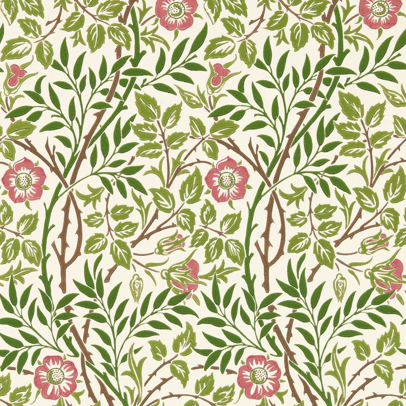Sweet Briar Wallpaper - Boughs/Rose - 217370 - Morris & Co - Premier Wallcovering