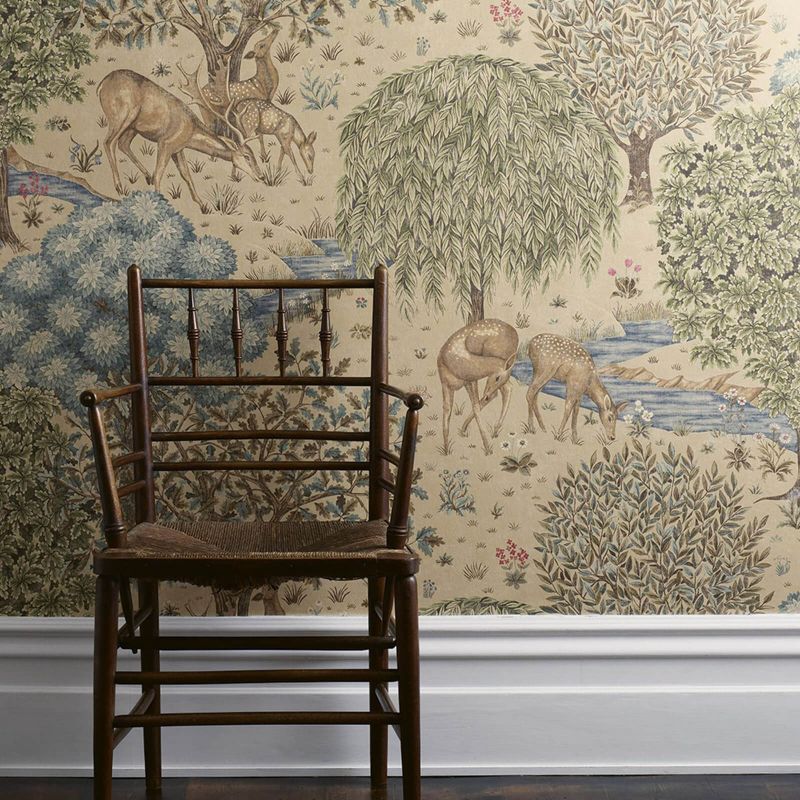 The Brook Wallpaper - Dark Blue - 214887 - Morris & Co