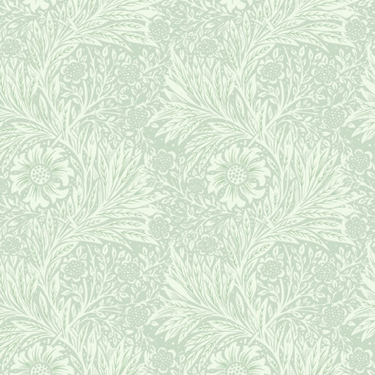 1069 - Marigold Wallpaper - Marigold Soft Green by Morris Collections