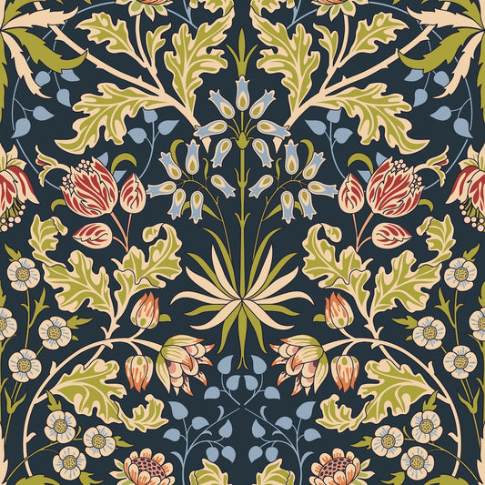 1083 - Woodland Wallpaper - Woodland Blue by Morris Collections