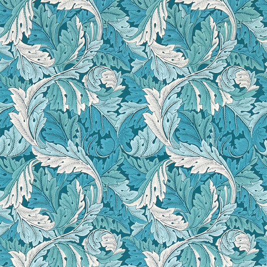 Acanthus Wallpaper - Teal - Clarke & Clarke - W0175/04 - Premier Wallcovering