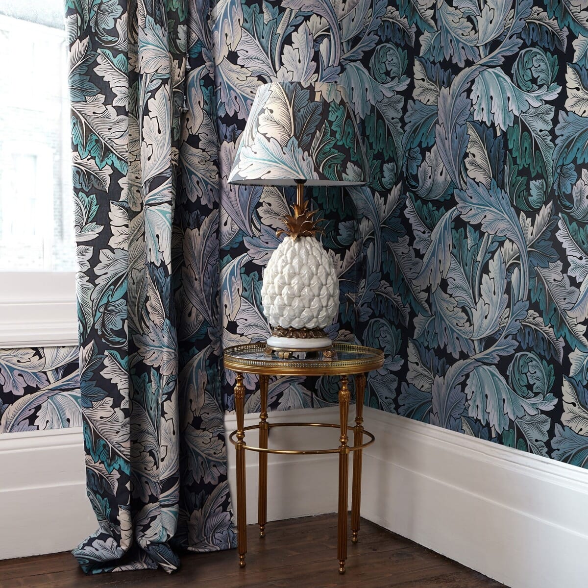 Acanthus Wallpaper - Blue & Midnight - House of Hackney - 1 - WA - ACA - DI - B&M - XXX - Premier Wallcovering