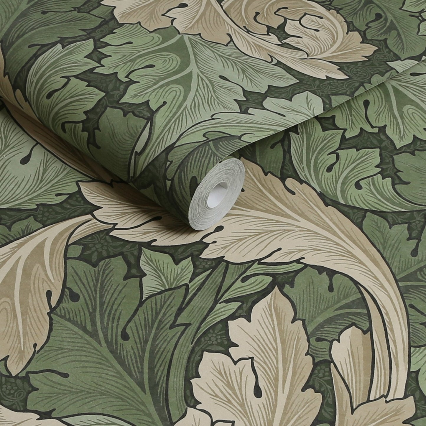 Acanthus Wallpaper - Green - 124227 - William Morris AH - Premier Wallcovering