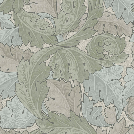 Acanthus Wallpaper - Sage & Duck Egg - 124228 - William Morris AH - Premier Wallcovering