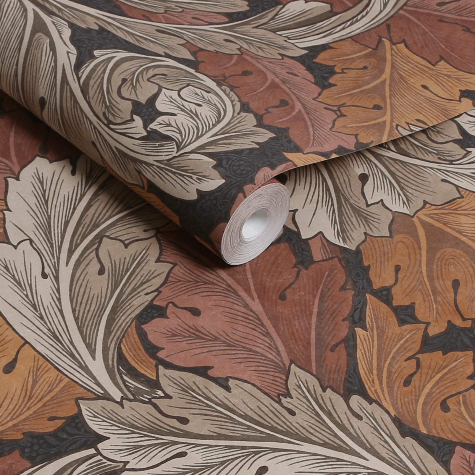 Acanthus Wallpaper - Burnt Orange - 124224 - William Morris AH - Premier Wallcovering