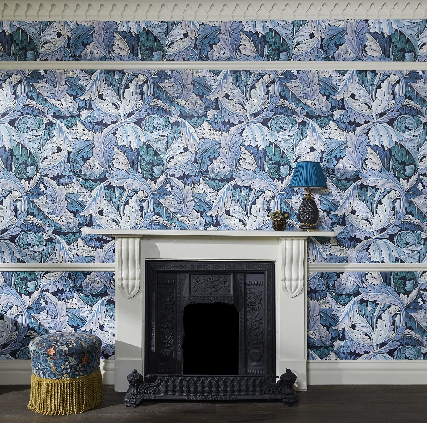 Acanthus Wallpaper - Blue & Midnight - House of Hackney - 1 - WA - ACA - DI - B&M - XXX - Premier Wallcovering