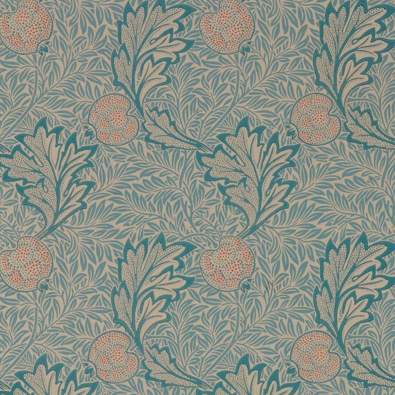 Apple Wallpaper - Indigo Antique - 216690 - Morris & Co - Premier Wallcovering