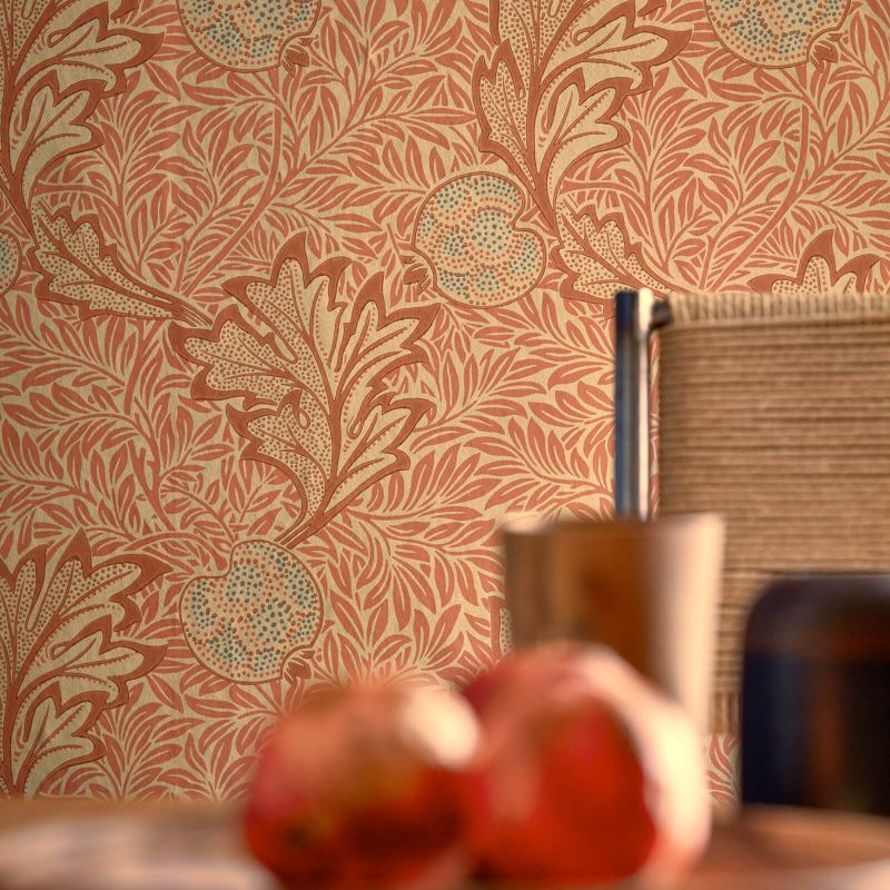 Apple Wallpaper - Rust Gold - 216688 - Morris & Co - Premier Wallcovering