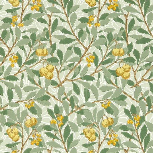 Arbutus Wallpaper - Sage/Lemon - 217356 - Morris & Co - Premier Wallcovering