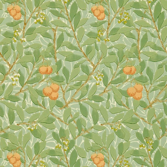 Arbutus Wallpaper - Green/Terracotta - DJA1A7103 - Morris & Co - Premier Wallcovering