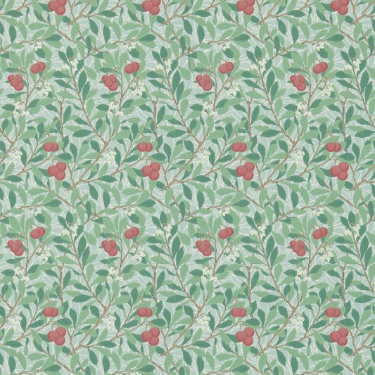 Arbutus Wallpaper - Thyme/Coral - 214719 - Morris & Co - Premier Wallcovering