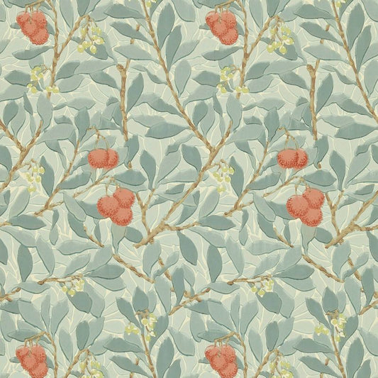 Arbutus Wallpaper - Blue/Pink - DJA1A7102 - Morris & Co - Premier Wallcovering
