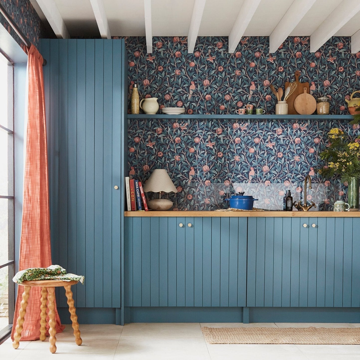 Bird & Pomegranate Wallpaper - Navy Blue - 124259 - William Morris AH - Premier Wallcovering