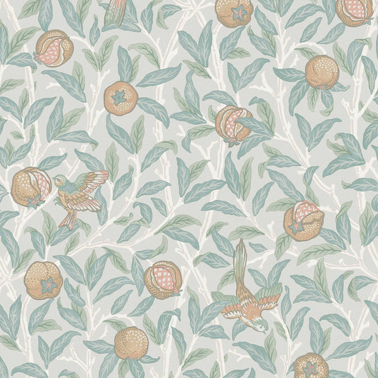 Bird & Pomegranate Wallpaper - Duck Egg - 124261 - William Morris AH - Premier Wallcovering