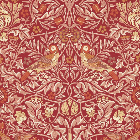 Bird Wallpaper - Madder/Weld - 217195 - Morris & Co - Premier Wallcovering