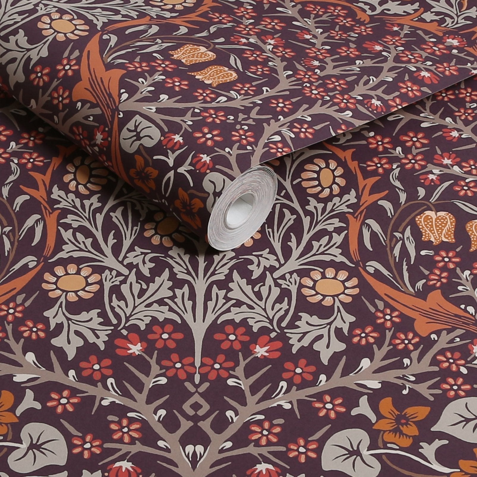 Blackthorn Wallpaper - Plum - 124249 - William Morris AH - Premier Wallcovering