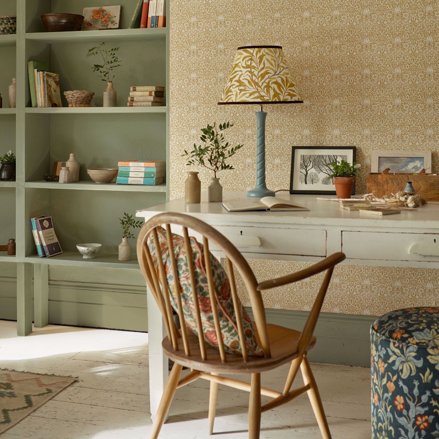 Borage Wallpaper - Sunflower - 217197 - Morris & Co - Premier Wallcovering