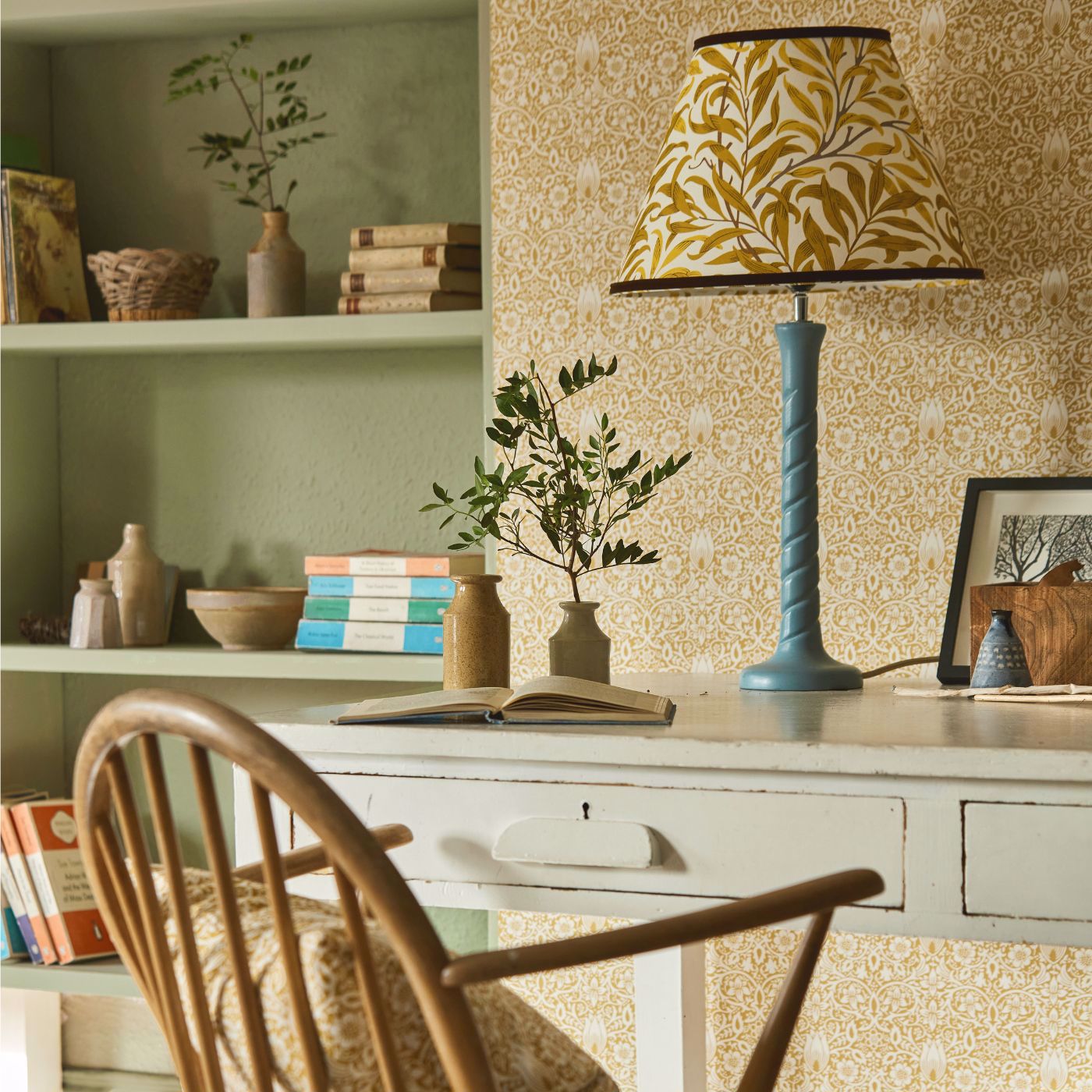 Borage Wallpaper - Sunflower - 217197 - Morris & Co - Premier Wallcovering