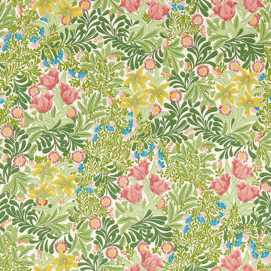 Bower Wallpaper - Boughs Green/Rose - 217205 - Morris & Co - Premier Wallcovering