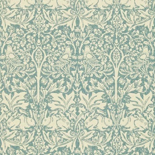 Brer Rabbit Wallpaper - Slate/Vellum - DMORBR103 - Morris & Co - Premier Wallcovering