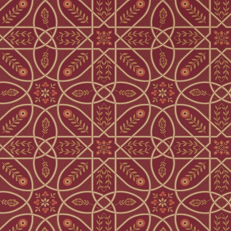 Brophy Trellis Wallpaper - Russet Gold - 216701 - Morris & Co - Premier Wallcovering