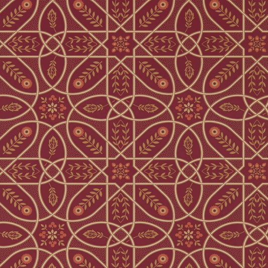 Brophy Trellis Wallpaper - Russet Gold - 216701 - Morris & Co - Premier Wallcovering