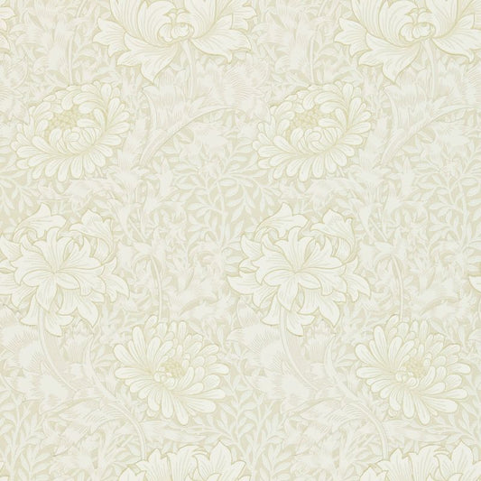 Chrysanthemum Wallpaper - Chalk - 212546 - Morris & Co - Premier Wallcovering