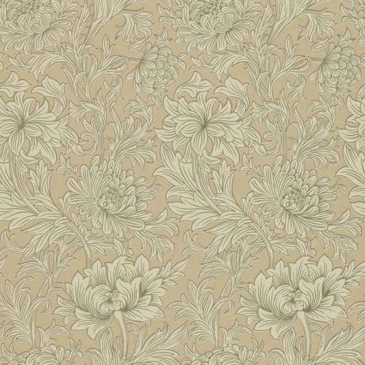 Chrysanthemum Toile Wallpaper - Ivory/Gold - DMOWCH103 - Morris & Co - Premier Wallcovering