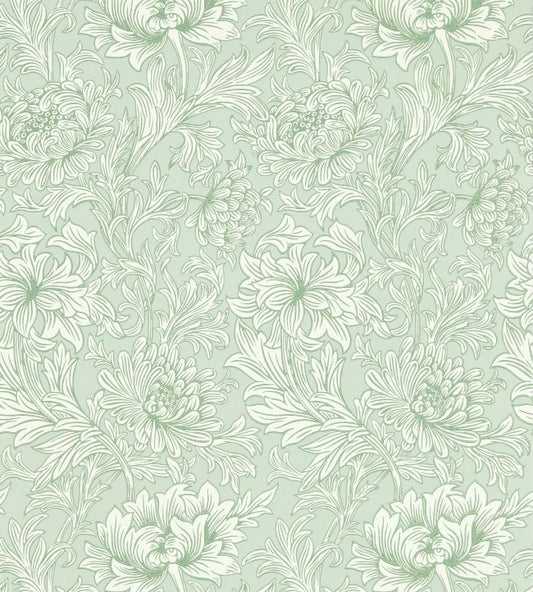 Chrysanthemum Toile Wallpaper - Willow - 217069 - Morris & Co - Premier Wallcovering
