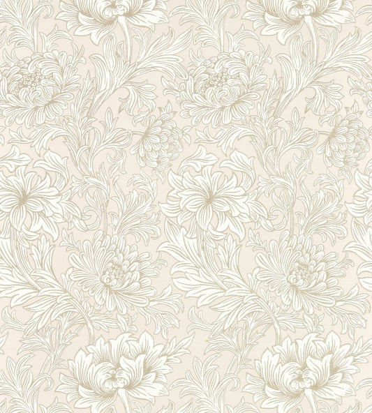 Chrysanthemum Toile Wallpaper - Cochineal Pink - 217070 - Morris & Co - Premier Wallcovering
