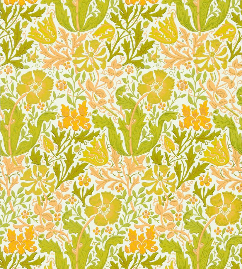 Compton Wallpaper - Summer Yellow - 217099 - Morris & Co - Premier Wallcovering