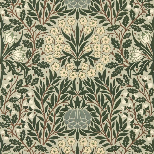 Daisy & Oak Wallpaper - Sage/Forest - Morris & Co - 217585 - Premier Wallcovering