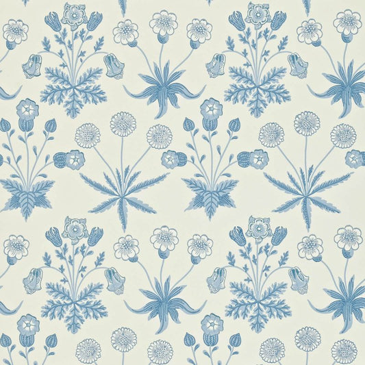 Daisy Wallpaper - Blue/Ivory - 212561 - Morris & Co - Premier Wallcovering