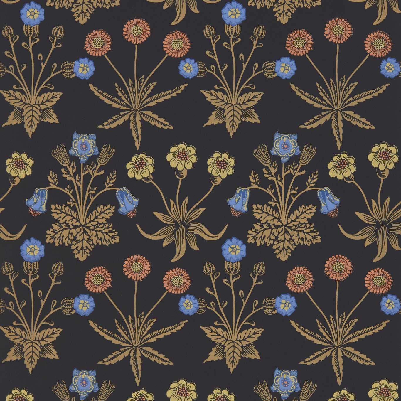 Daisy Wallpaper - Moonlit - 510020 - Morris & Co - Premier Wallcovering