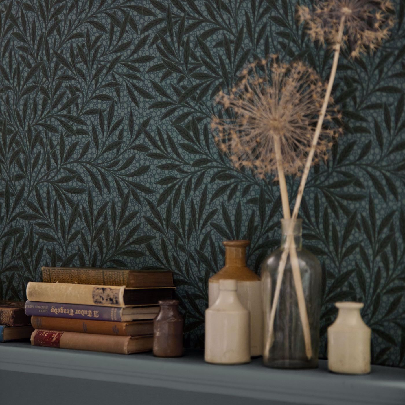 Emery’s Willow Wallpaper - Emery Blue - 217183 - Morris & Co - Premier Wallcovering