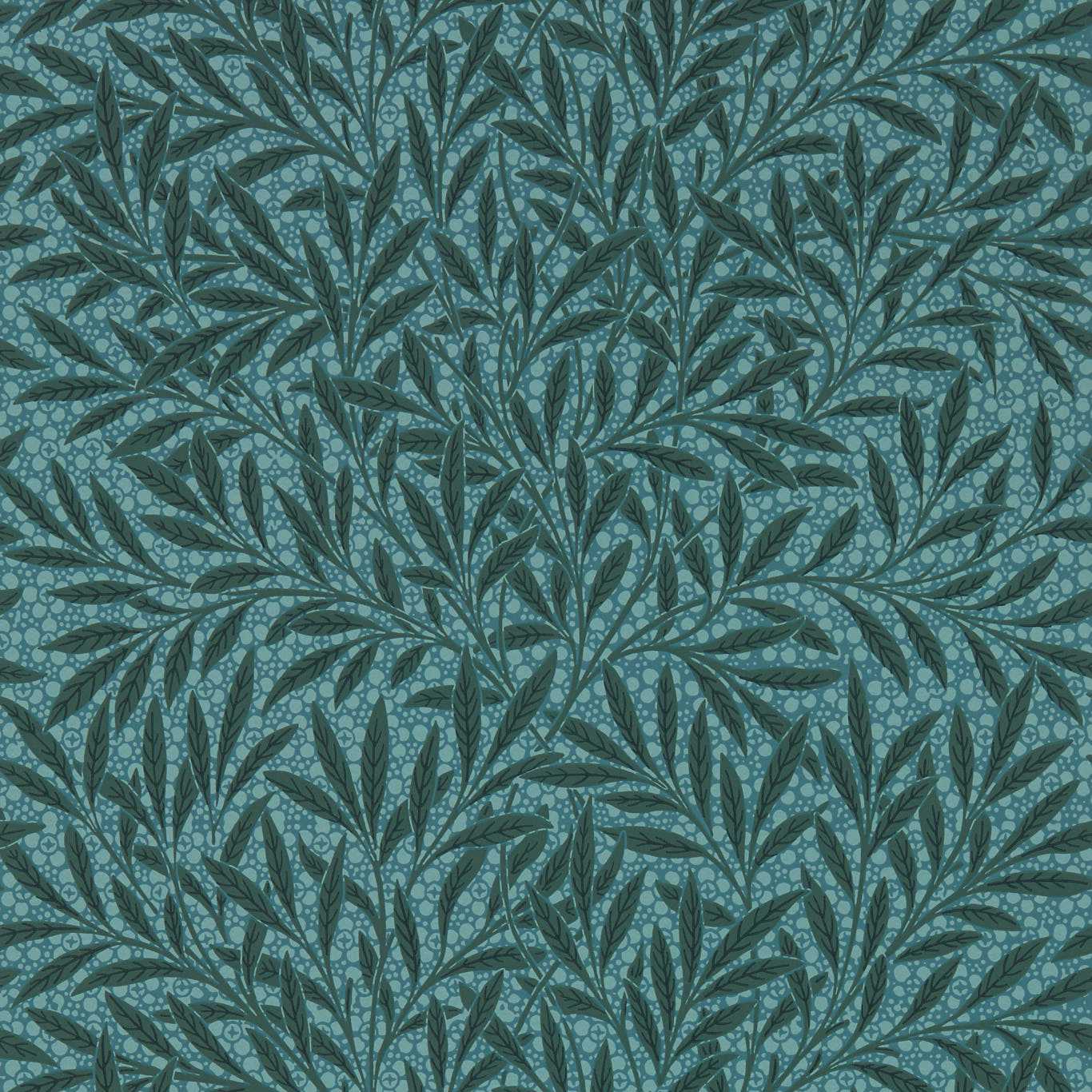 Emery’s Willow Wallpaper - Emery Blue - 217183 - Morris & Co - Premier Wallcovering