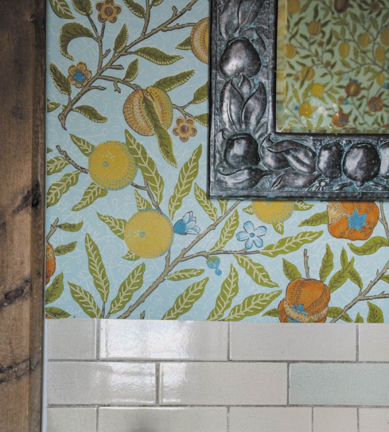 Fruit Wallpaper - Sky - 217102 - Morris & Co - Premier Wallcovering